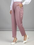 89f813b6-b511-4817-953c-474faa87da981716025936700FITHUBWomenTaperedFitHigh-RisePleatedTrousers1