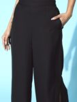 21deaf46-b93b-4d3e-835e-673ce77fabc21685612356044SASSAFRASWomenStylishBlackSolidHigh-RiseTrousers4