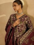 531ceac4-7177-454b-9158-d146c41c40781714218160919IndoEraBurgundyPrintedStraightKurtaTrousersWithDupattaset1