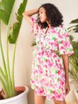 7cbd61d2-33e3-433b-99b6-6b9ccf1fe2521712199700267SASSAFRASFloralPrintFlaredSleeveGeorgetteFitFlar