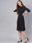 403f2b01-7104-40b2-884b-dab49ce235211564396431157-SASSAFRAS-Women-Black-Solid-Accordian-Pleats-A-Line-Dress-44-3