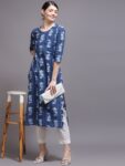 29662d1c-be6f-4c7a-974f-b60e1d8ddb631667191127515KALINIWomenBlueEthnicMotifsPrintedKeyholeNeckThreadWorkKurta1