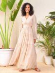 6c63f9b6-a0c6-4cf8-9037-2741224f215d1721975140220-SASSAFRAS-V-Neck-Bell-Sleeves-Layered-Georgette-Maxi-Dress-8-7