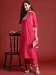 90b663e3-1318-4f63-b123-53357ed275551716893155870-Indo-Era-Pink-Embroidered-Straight-Kurta-Trousers-With-Dupat-5