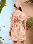 3bd27f50-d1b4-4765-8eb5-2bc63a89a5d21713899515884SASSAFRASEthnicMotifsPrintPuffSleeveGeorgetteFitFlareDress5