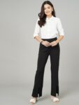 50e294db-0af4-410e-8c34-c3709732b8281693892158945FITHUBWomenBlackRelaxedFlaredHigh-RiseEasyWashTrousers1