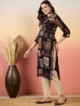 25217117-7aae-474e-bc35-73fc6d6e1c041714634387448WomensWearBlack-MulticolorViscoseRayonGeometricPrintedKurta1