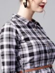 8682d34f-02d9-408e-adf5-a91b48c7d38c1533274842898-SASSAFRAS-Women-Black-Checked-Shirt-Dress-8141533274842515-1