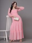 d1431a34-db2b-4fdf-8a92-899eb4cbdf151712666477020aayuCheckedPuffSleeveGeorgetteMaxiDress1