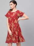 a8e088d2-e2eb-4d88-9882-b458df51340c1580103481961-SASSAFRAS-Women-Red-Printed-Empire-Dress-581580103479583-1