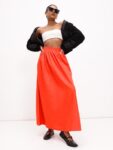 1d028d69-6c2a-4108-80de-0719ab33a8081721125409309-DressBerry-Bright-Coral-Orange-Gathered-Maxi-Skirt-796172112-2