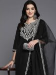 09b0f272-b61a-4325-95c5-7b7c6e4d8cb31705405137148-Indo-Era-Black-Embroidered-Straight-Kurta-Trousers-With-Dupa-11