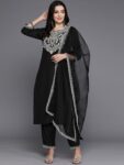 09b0f272-b61a-4325-95c5-7b7c6e4d8cb31705405137148-Indo-Era-Black-Embroidered-Straight-Kurta-Trousers-With-Dupa-11