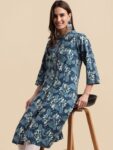 11ffa85f-6210-45ea-b7b2-34fc1ac7de231691666179291MIRCHIFASHIONWomenBluePrintedSequinnedKurta1