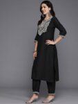 09b0f272-b61a-4325-95c5-7b7c6e4d8cb31705405137148-Indo-Era-Black-Embroidered-Straight-Kurta-Trousers-With-Dupa-11