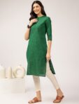 fe3cf4d7-718b-4dc8-8c42-250779759bb31718270642634AnoukWomenKeyholeNeckCold-ShoulderSleevesThreadWorkKurta4 (1)