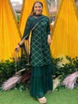 cd173c46-3946-4e68-a06b-aac53f9414501693223192747LibasWomenGreenRegularMirrorWorkKurtawithSharara