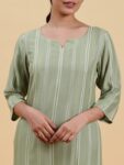 0780e809-d1f6-46f1-abec-902d6a68b4811709277026128LibasWomenStripedFlaredSleevesThreadWorkJacquardKurta1
