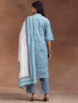 dc069ed3-25d5-4de6-afb2-67e157c2a9101730975454737-Libas-Blue–White-Floral-Printed-V-Neck-Pure-Cotton-Kurta-wi-6