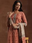 983db063-7d6b-4251-b064-1fa73a4cf3591734620936029RustfloralprintedempirekurtawithprintedSalwarprintedDupatta1