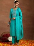 24698819-64cb-4a94-96e1-208e73312cc61727866282421-Libas-Floral-Embroidered-Sequinned-Straight-Kurta-With-Trous-1