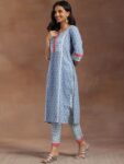 554df41e-9178-4cfd-87bc-2b358ffc6f591715330494298-Libas-Women-Blue-Floral-Printed-Pure-Cotton-Kurta-with-Trous-1
