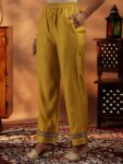 efcfa791-36ea-45e0-8ffc-adf544510e711717414611321Mustardfloralpleatedyokedesignkurtawithsolidtrouserandembroi1
