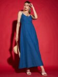 a1fcae0b-99bb-42da-8760-d4d2c4f711e71691056770152-SASSAFRAS-Blue-Shoulder-Straps-A-Line-Dress-7861691056769753-1