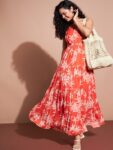 29b2717a-da2e-4ef0-abc7-d24e4253b0331694893360654DressBerryOrangeFloralPrintHalterNeckGeorgetteMaxiDress3 (1)