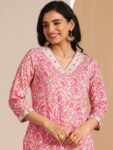 9be69d1b-5ad3-488e-8ecb-c002fe8b694f1742280597572-Libas-Floral-Printed-V-Neck-Straight-Kurta-With-Trousers-And-2