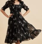 9bf410e8-ff65-4e0e-bce5-9763b3b3b0f81707402178794AziraFloralPrintPuffSleeveGeorgetteFitFlareMidiDress1 (1)