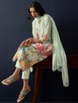 071941b6-aba4-42d1-adeb-13aaa1714e3c1745661703278-Indo-Era-Floral-Printed-Regular-Linen-Straight-Kurta-With-Tr-2