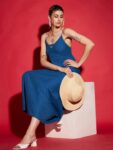 a1fcae0b-99bb-42da-8760-d4d2c4f711e71691056770152-SASSAFRAS-Blue-Shoulder-Straps-A-Line-Dress-7861691056769753-1
