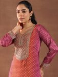 c3fc0a0a-35bb-4193-8dc7-cd1b6d0b05e01742281359710-Libas-Women-Bandhani-Printed-Regular-Sequinned-Kurta-with-Tr-2