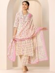 86061493-3545-4c5f-9c9b-316ed52a935c1744726692430-Libas-Women-Floral-Printed-V-Neck-A-Line-Panelled-Kurta-With-6