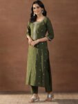 a78d51a6-2875-4283-851c-4a643d6901d31738218739546-Libas-Olive-Green-Floral-Embroidered-Sequinned-Straight-Kurt-2