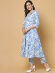 22b0bef5-82de-40c3-817f-880c328f235b1695845562658KALINIWomenBlueFloralPrintedRegularPureCottonKurtawithTrouse7