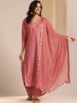 b2ad0eed-b82e-4e38-b8ee-ca0fc2997cde1742280840072-Libas-Yoke-Design-Sequinned-V-Neck-Straight-Kurta-With-Salwa-1