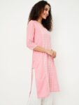 7e6bb49e-4704-456e-9dcb-ccfe6890c4301734531703061maxWomenGeometricCheckedKurta1