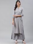 72edcfa5-07d1-4bc7-8c1d-a49393c5c0cd1696325725939KALINIWomenGreyFloralPrintedRegularPureCottonKurtawithPalazz6