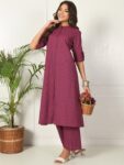 196c1d50-91a7-41de-a502-064a234f46471716638094193KALINIWomenKanthaWorkA-LineKurtaWithPantSetSmall-Maroon1