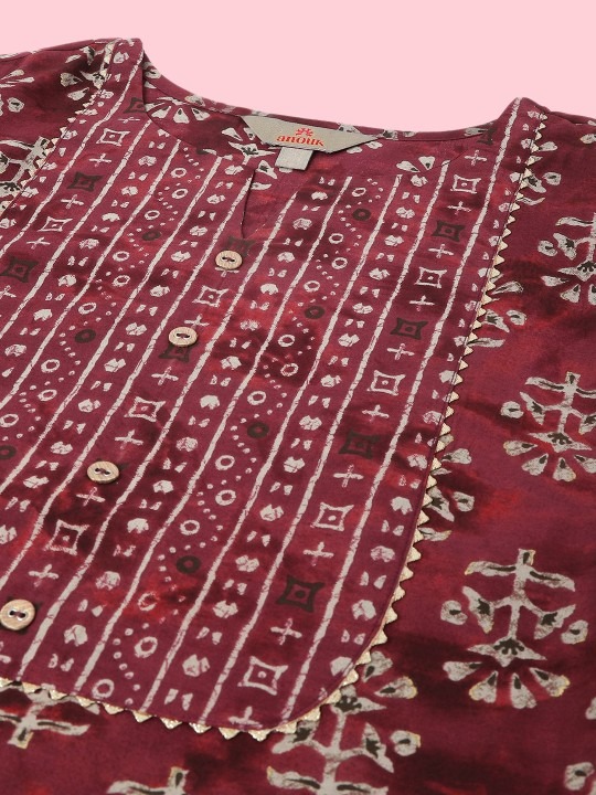 aa8b1765-b117-48d2-94ac-68c9c61eb9861709187772180WomensWineEthnicPrintedKurtawithtrousersfoilprinteddupatta7