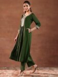 imgi_37_03b95562-a25a-4d4d-9599-def18bcd61ee1734355089209-Libas-Green-and-Silver-Floral-Zari-Yoke-Design-Pleated-A-Lin-1