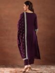 imgi_102_00d5eea2-d880-49b8-8e1c-0d7aacf6a5c01734355012659-Libas-Burgundy-Ethnic-Motifs-Yoke-Design-Pleated-Sequinned-K-2