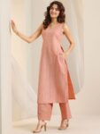imgi_34_86a111f3-fac2-442e-b39a-25daf43825b31750860809514-Libas-Striped-Woven-Design-V-Neck-Kurta-With-Palazzos–Dupat-2