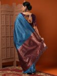 imgi_23_4c6dfa3e-c01d-477d-ad69-4a69685efff01685006651210AnoukBlueSilkBlendEthnicWovenDesignFestiveSareewithMatchingB1