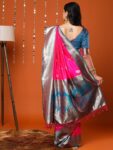 imgi_23_e0fb6bbd-c0fb-40e3-9efb-97aa439f6f191685004711384AnoukPinkSilkBlendEthnicWovenDesignFestiveSareewithMatchingB1