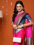 imgi_23_e0fb6bbd-c0fb-40e3-9efb-97aa439f6f191685004711384AnoukPinkSilkBlendEthnicWovenDesignFestiveSareewithMatchingB1