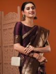 imgi_24_59eae3ad-dab4-41e7-aadc-1f844755335c1685007905298AnoukBurgundySilkBlendEthnicWovenDesignFestiveSareewithMatch1