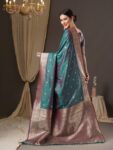 imgi_27_bced59e1-2d62-416f-9119-59177cdadfc91673369343828AnoukTealCoralWovenDesignZariSilkBlendBanarasiSaree1